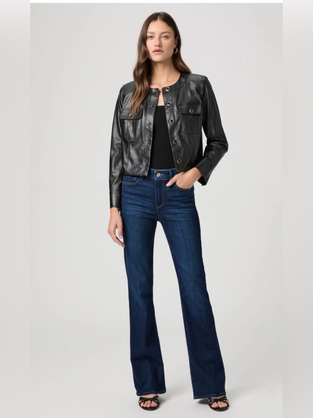 PAIGE High Rise Laurel Canyon Boot Cut Jean in Dark Wash